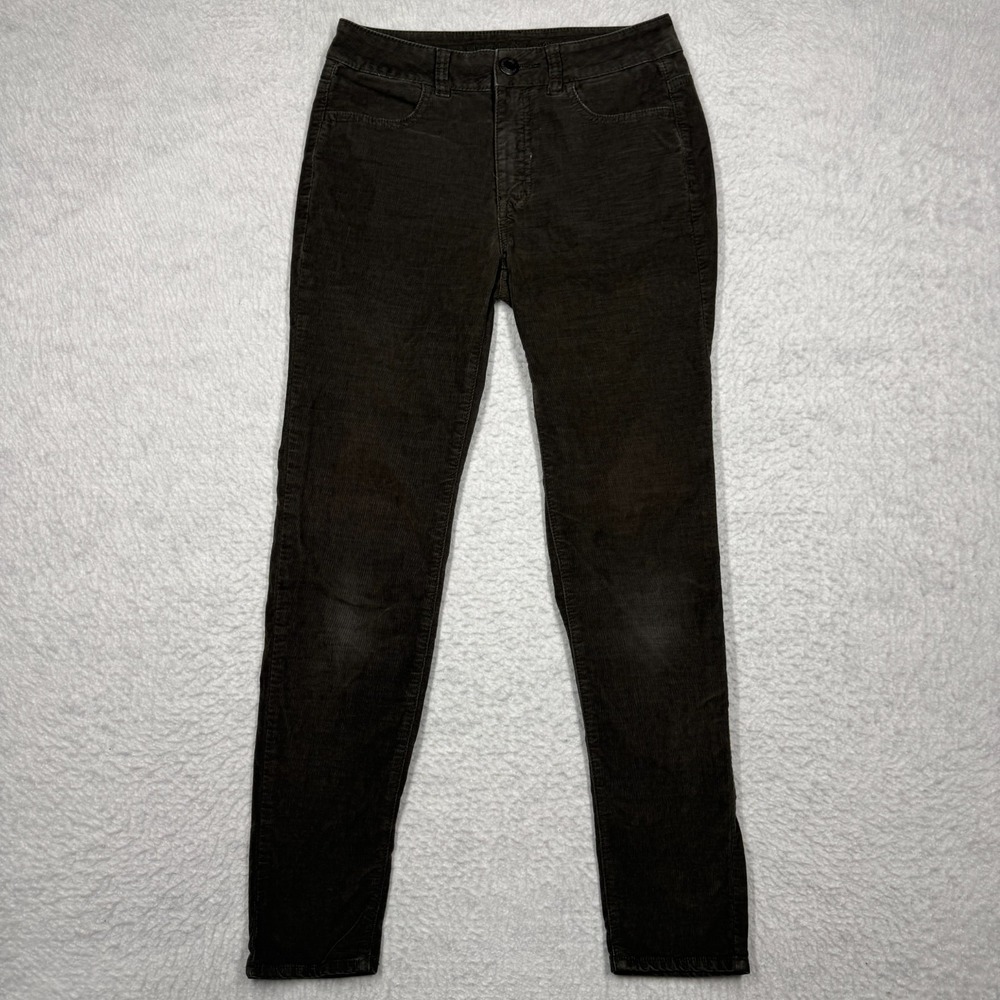 American Eagle‎ Corduroy Straight Jeans Green Stretch Women's Size 2 Short 27x26